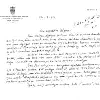 Euskaltzaindia.  Gutunak:  Zavalaren gutuna, Euskera aldizkaria eskatuz eta Auspoaren berri emanaz