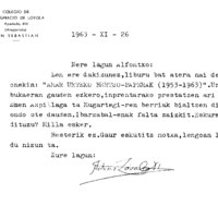 Euskaltzaindia.  Gutunak:  Zavalaren gutuna Auspoan ateratzekoa den liburu baten gain