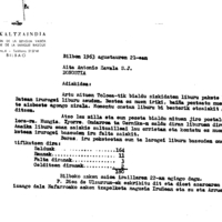 Euskaltzaindia.  Gutunak:  Irigoienen gutuna Auspoaren liburu salmentei buruz