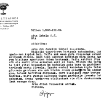 Euskaltzaindia.  Gutunak:  Irigoienen gutuna Bizkaiko txerriaren eta Santa Ageda-ren bertsoei buruzkoa