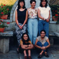 Imano Lazkanoren familia: Emaztea eta lau alabak --