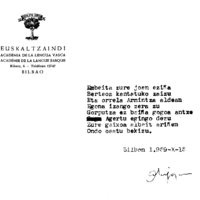 Gutunak:  Enbeitari Irigoienek egiten dion bertsoa