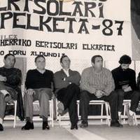 ARABA ETA BIZKAIKO BERTSOLARI TXAPELKETA (1.a. 1987) -  FINALERDIAK -  1987-12-13 GASTEIZ TXAPELKETA