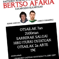 Aroztegia gelditu! : Baztango aferak, baztandarrek erabaki : bertso afaria