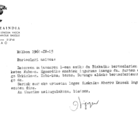 Bertsolaritza:  Bertsolariei zuzenduriko gutuna