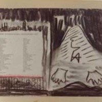 Alfonso Irigoienek egindako ikatzezko marrazkien argazkiak. Euskal Idazleen Elkartera  argitaratzeko bidalitakoen artean. --