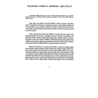 Irigoienen lanak.  Idazlanak:  Izenburua: Balendin Enbeita Bilboko Areatza-n