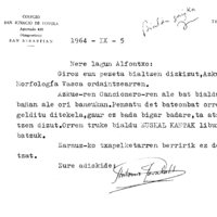 Euskaltzaindia.  Gutunak:  Zavalaren gutuna