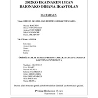 Bertsu afaria 2002ko ekainaren 15ean Baionako Oihana ikastolan