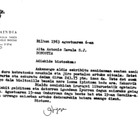 Euskaltzaindia.  Gutunak:  Irigoienen gutuna Auspoaren liburu salmentei buruz