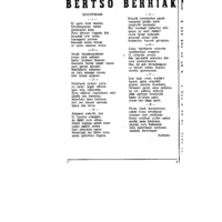 Euskaltzaindiaren sariak.  Xenpelar saria:  Izenburua: Sortetxeari