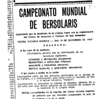 Bertsolaritza:  Izenburua: Campeonato Mundial de bersolaris