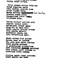 Bertsolaritza:  Irigoienek lagun bati ipinitako bertsoak