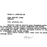 Bertsolaritza:  Durangoko jaialdi batetan parte hartzeko gonbidapena