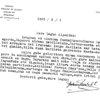 Euskaltzaindia.  Gutunak:  Zavalaren gutuna karlista gudako bertso-sorta bat eta Auspoaren liburu salmentei buruz