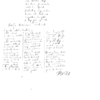 Alberdik bere buruari  7 bertso botatzen dizkio eta orriaren atzean Irigoiek bertso batekin  erantzuten dio