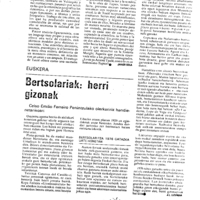 Prentsa zatiak.  :  Izenburua: Bertsolariak: herri gizonak