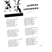 Euskaltzaindiaren sariak.  Xenpelar saria:  Izenburua: Jainkoa lehenengo