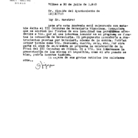 Bertsolaritza:  Herriko festetarako bertso-saio bat antolatzea proposatzen dio Irigoienek udaletxeari