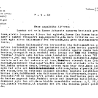 Euskaltzaindia.  Gutunak:  Zavalaren gutuna Galtzaundiren bertsoei buruzko kontsulta batekin