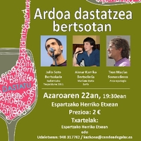 Ardoa dastatzera bertsotan