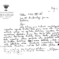 Gutunak:  Bertso-paper sari batetara bidalitako bertsoak