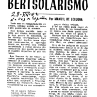 Bertsolaritza:  Izenburua: Bertsolarismo