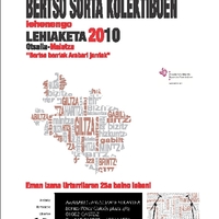 Ararabako bertso sorta kolektiboen lehenengo lehiaketa 2010 otsaila-maiatza. 