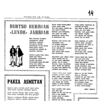 Euskaltzaindiaren sariak.  Xenpelar saria:  Izenburua: Bertso berriak 