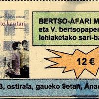 ZUMAIAKO BERTSOPAPER LEHIAKETA (5. Zumaia. 2003) -