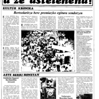 Bertsolaritza.  Euskal Herriko Bertsolari Elkartea:  Euskal Herriko Bertsolari Elkartearen sorrera
Izenburua: Bertsolaritza bere premiazko egitura sendotzen