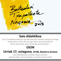 Bertsolari Txapelketa Nagusia : saio didaktikoa