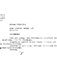 Euskaltzaindia.  Gutunak:  Irigoienen gutuna Auspoako harpidedun baten helbidea zuzenduaz