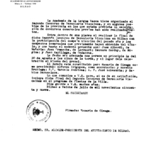 Bertsolaritza:  Bizkaiko Bertsolari Txapelketa dela eta, Bilboko alkateari zuzentzen zaion gutuna, finala  Bilboko festen barruan sartu dadin eskatuaz