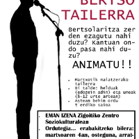 Zigoitiko bertso tailerra. Martxotik maiatzako tailerra