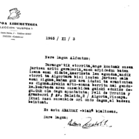 Euskaltzaindia.  Gutunak:  Zavalaren gutuna Auspoako harpidedun bati buruz galdezka