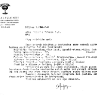 Euskaltzaindia.  Gutunak:  Irigoienen gutuna Auspoaren harpidetzei buruz