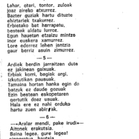Bertsolaritza. Bertso-paper sariak.  Mendaro Txirristaka bertso-paper saria:  Izenburua:  Aralar mendiari