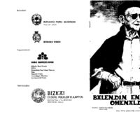 Bertsolaritza.  Omenaldiak, jardunaldiak:  Balendin Enbeitaren omenaldiko programa