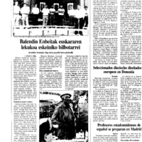 Irigoienen lanak.  Makinazko idazlanak:  Izenburua: Balendin Enbeitak euskararen lekukoa eskeiniko bilbotarrei