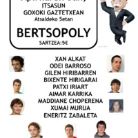 Apirilaren 3an, Itsasun, Goxoki gaztetxean atsaldeko 5etan Bertsopoly