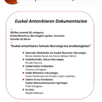 Xenpelar Dokumentazio Jardunaldiak : Euskal Antzerkiaren Dokumentazioa