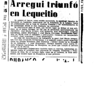 Bertsolaritza:  Izenburua: Arregui triunfó en Lequeitio