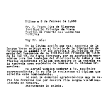 Euskaltzaindia.  Gutunak:  Irigoienen gutuna Ulzurrun Euskaltzaindiako urgazle izendatua izan dela jakineraziz