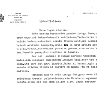 Euskaltzaindia.  Gutunak:  Zavalaren gutuna Auspoaren liburu salmenten gain