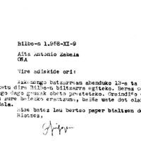 Euskaltzaindia.  Gutunak:  Irigoienen gutuna Euskaltzaindiaren Biltzarreko data baieztatuz