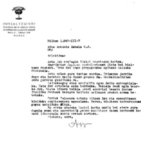 Euskaltzaindia.  Gutunak:  Irigoienen gutuna, Ameriketako euskal-etxeen zerrenda zuzenduaz Auspoarako  harpidedunak bilatzeko asmoz