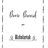 Bertsolaritza:  Izenburua: Aizkolariak