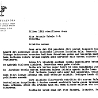 Euskaltzaindia.  Gutunak:  Irigoienen gutuna Auspoa eta bertso saio batzuen berri emanaz