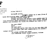 Bertsolaritza:  Bertsolariei zuzenduriko gutuna